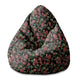 Pearshape Pouf Dark Jungle Red-S-Oxford