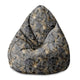 Sedací vak Pearshape Dark Tropical Plants-S-Oxford