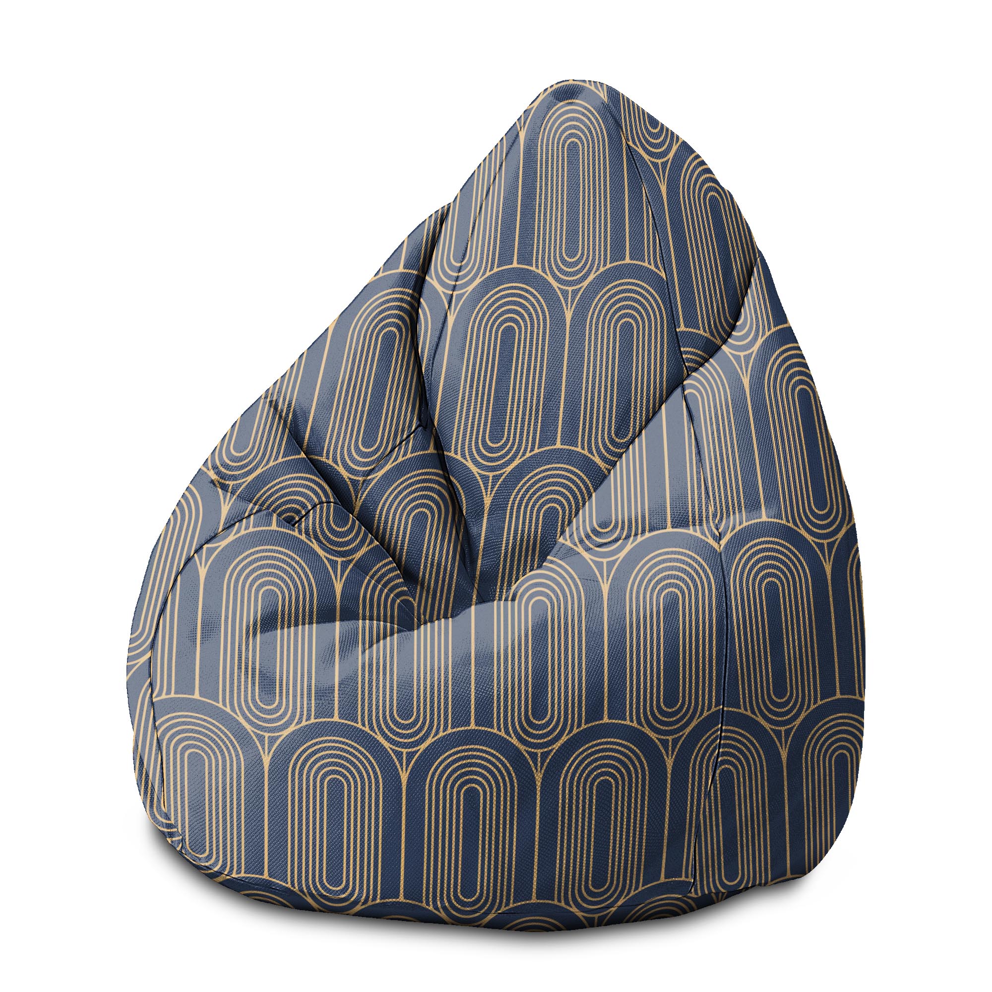 Puf Pearshape Deco Pattern-M-Velvet