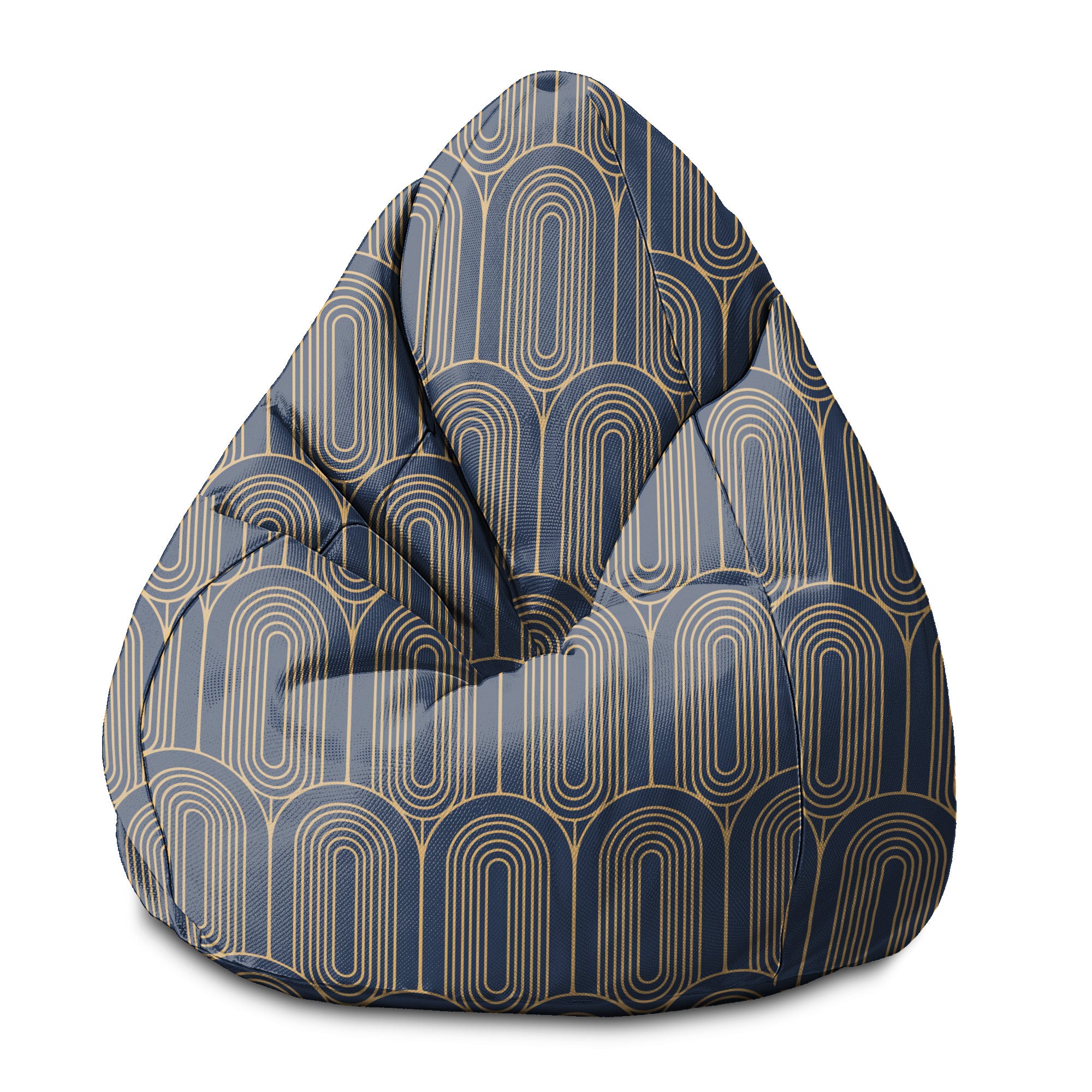 Puf Pearshape Deco Pattern-S-Velvet