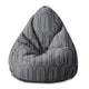Puf Pearshape Deco Pattern-S-Velvet