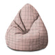 Pearshape Pouf Distorted Pink-S-Oxford