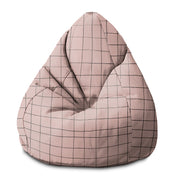 Pearshape Pouf Distorted Pink-S-Velvet
