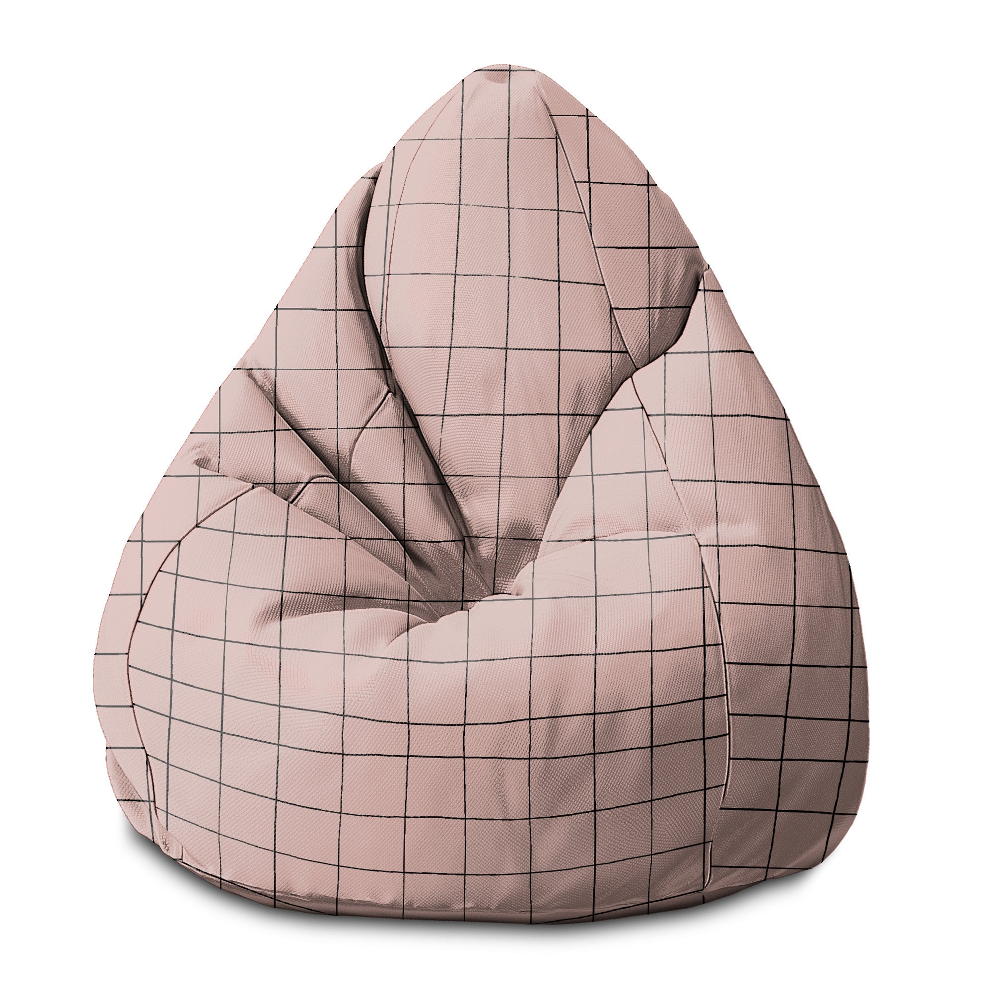 Pearshape Pouf Distorted Pink-S-Velvet