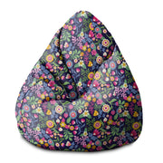 Puf Birnenform Exotisch Floral-S-Samt
