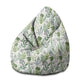 Puf Pearshape Blumen und Gras-M-Oxford