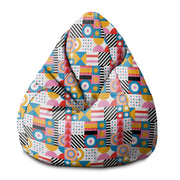 Pearshape Pouf Geometric Mosaic-S-Oxford