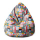 Pearshape Pouf Geometric Mosaic-S-Velvet