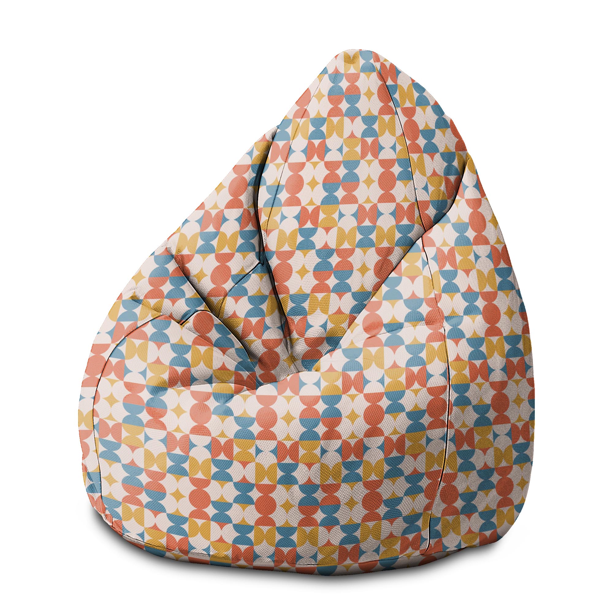 Puf Pearshape Geometric Retro-M-Oxford