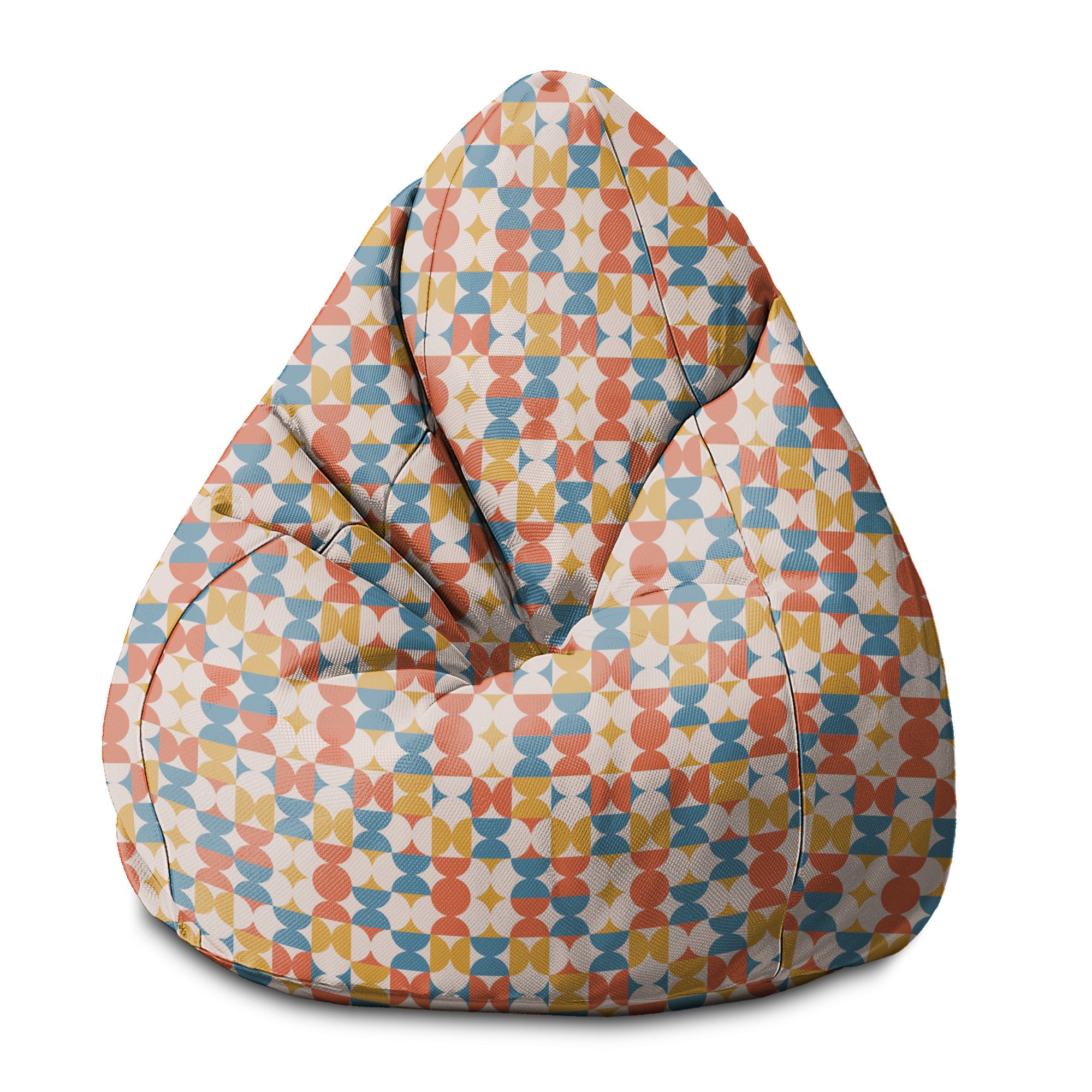 Pearshape Pouf Geometric Retro-S-Velvet