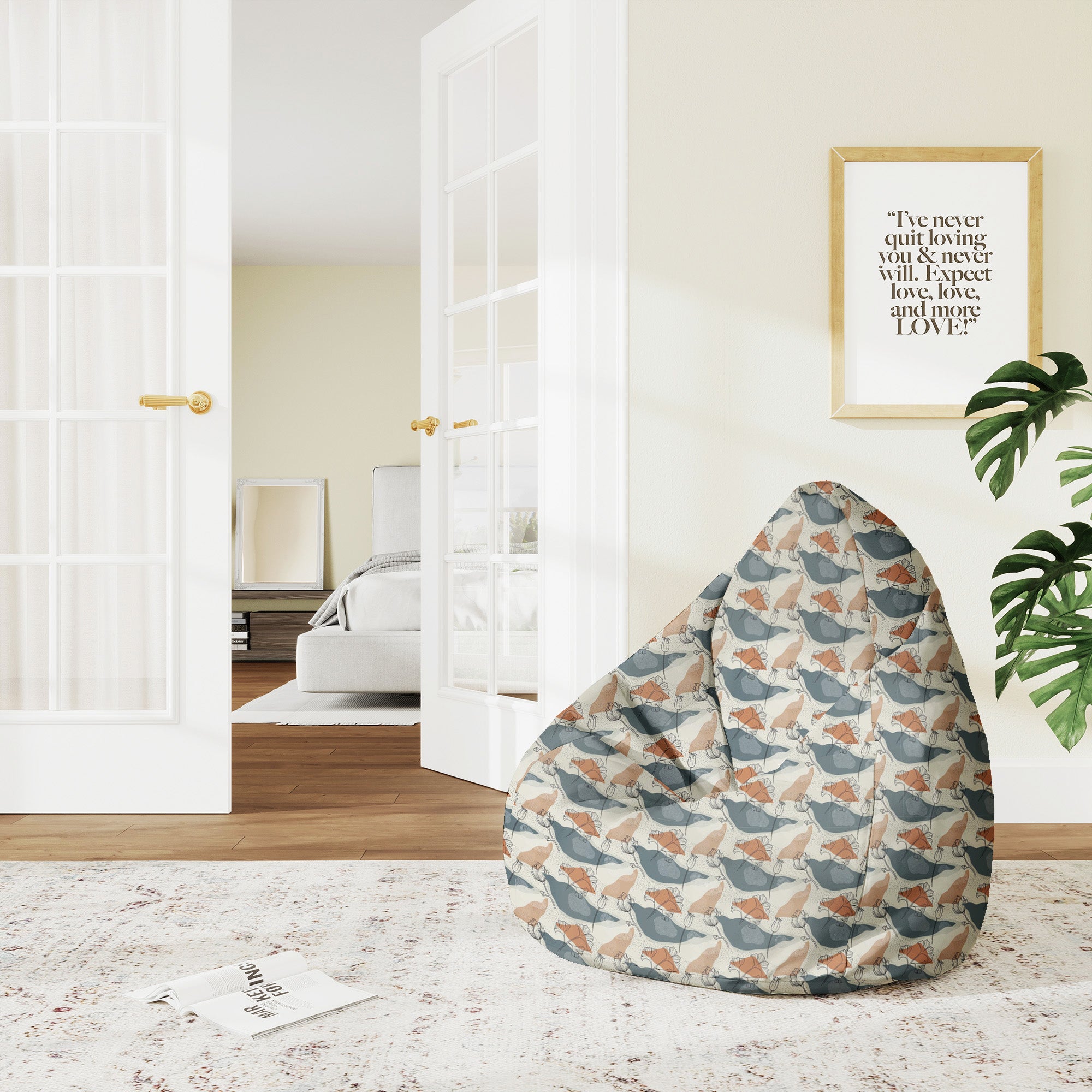 Puf Pearshape Ginko-M-Velvet