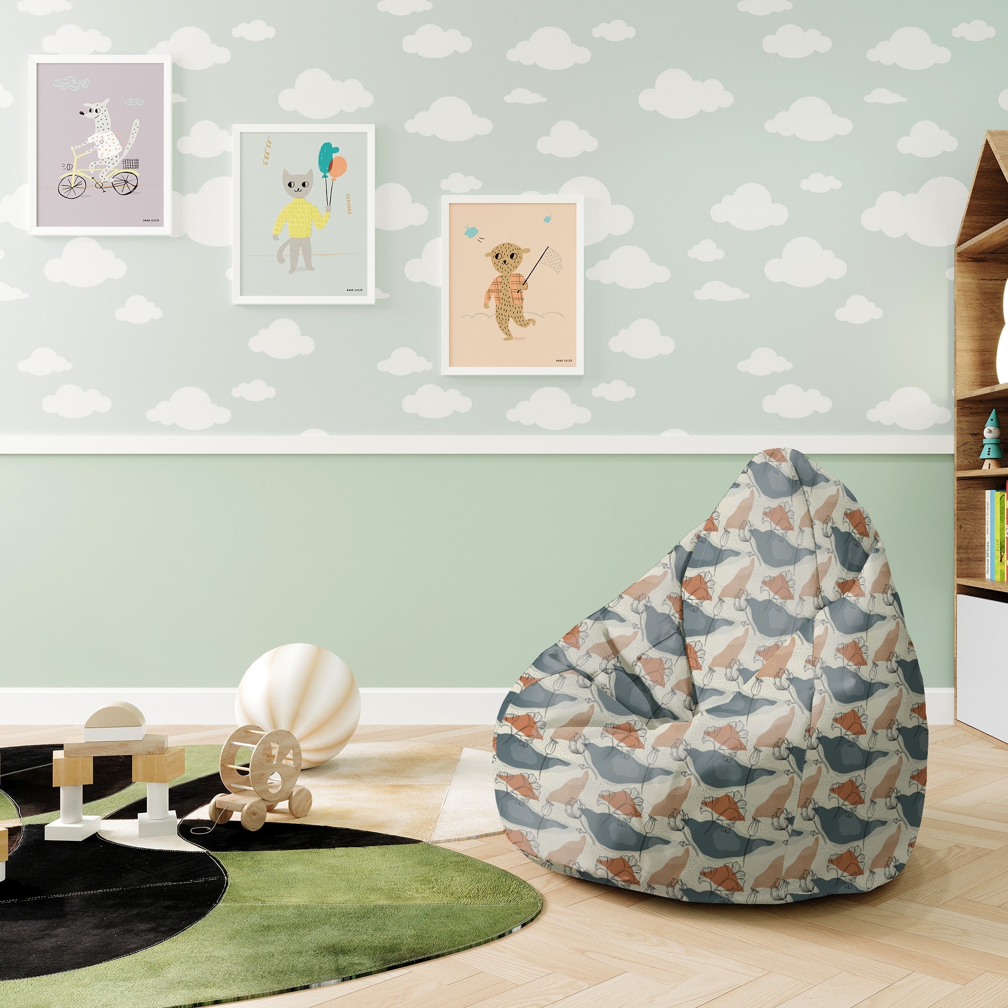 Pearshape Pouf Ginkgo-S-Velvet