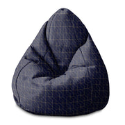 Puf Pearshape Gold Luxury Pattern-S-Velvet