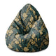 Puf Pearshape Monstera Gold Green-S-Oxford