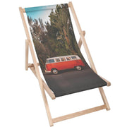 Leżak drewniany Red Camper