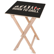 Dřevěný stolek Born To Grill-50x50 CM