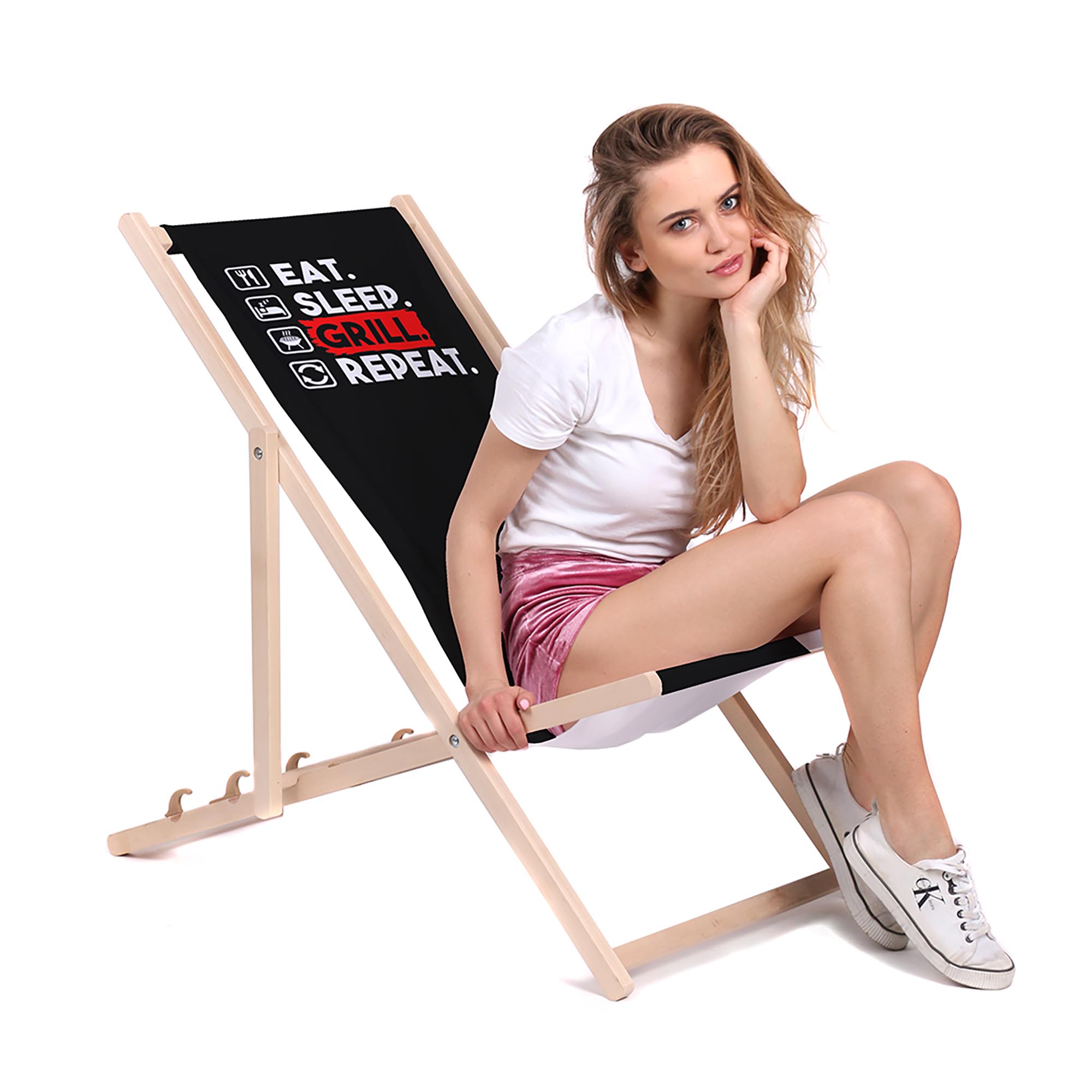 Stolik drewniany Eat Sleep Grill-30x40 CM