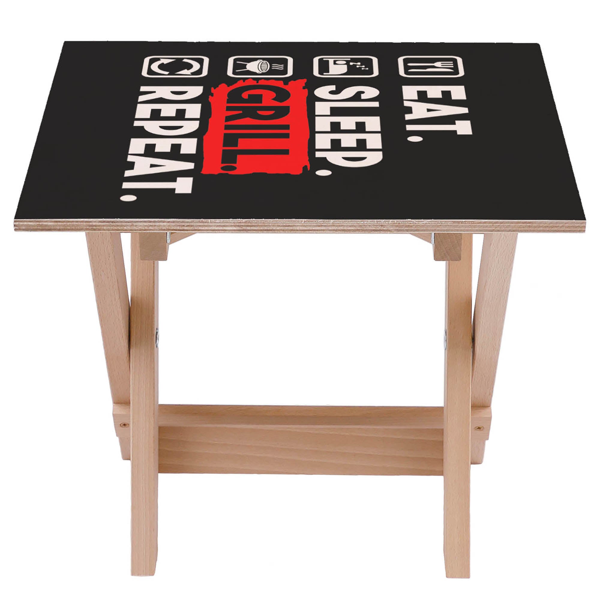 Stolik drewniany Eat Sleep Grill-30x40 CM