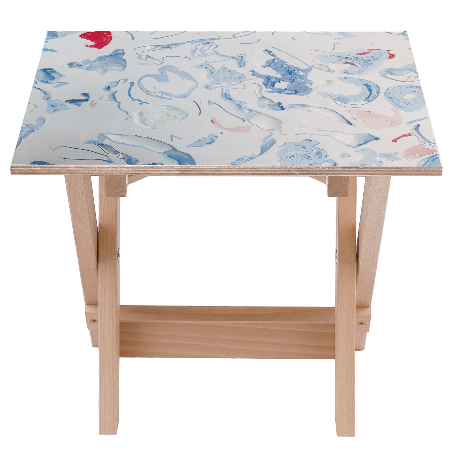 Stolik drewniany Blue-50x50 CM
