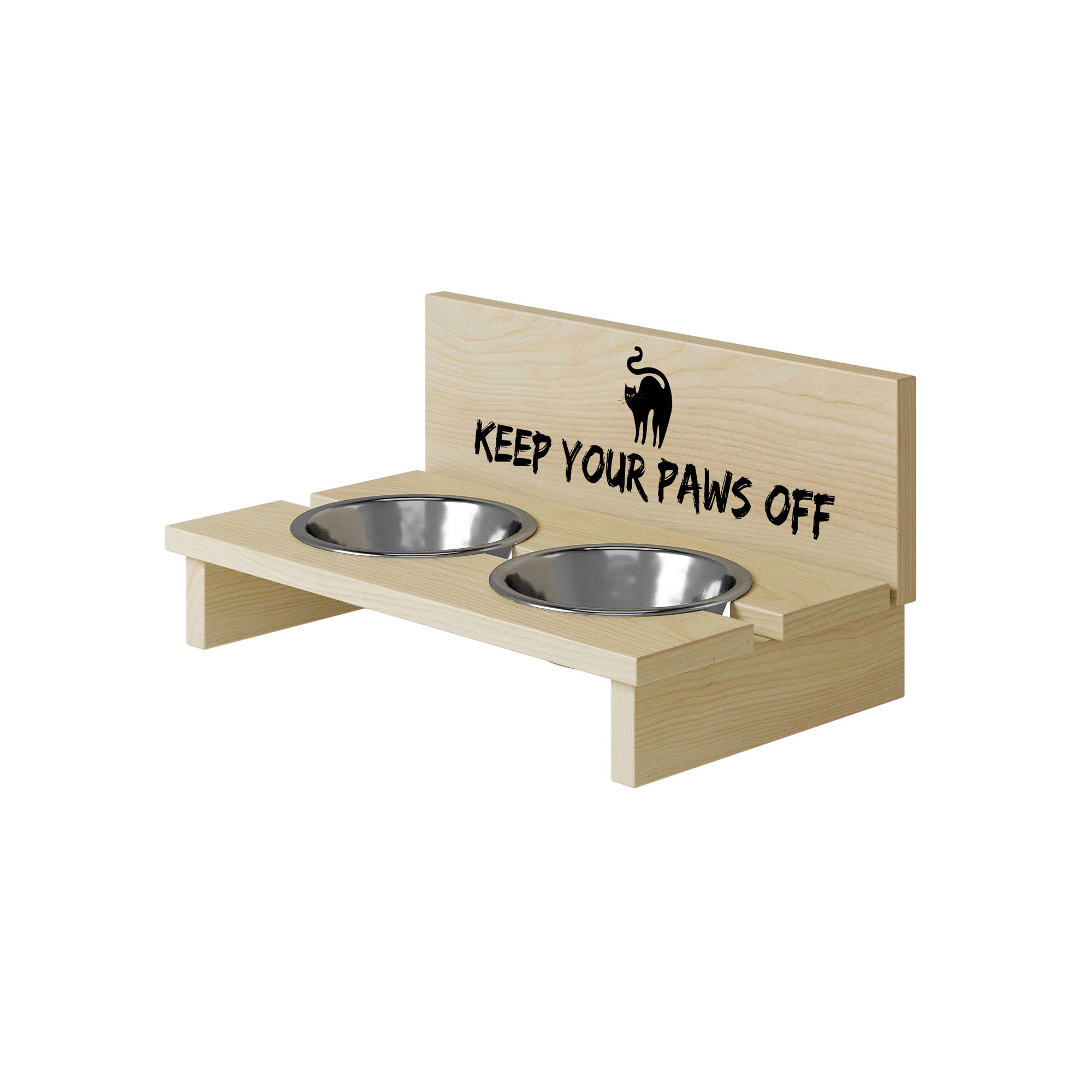 Futternapfständer für Katze Keep your Paws off-S