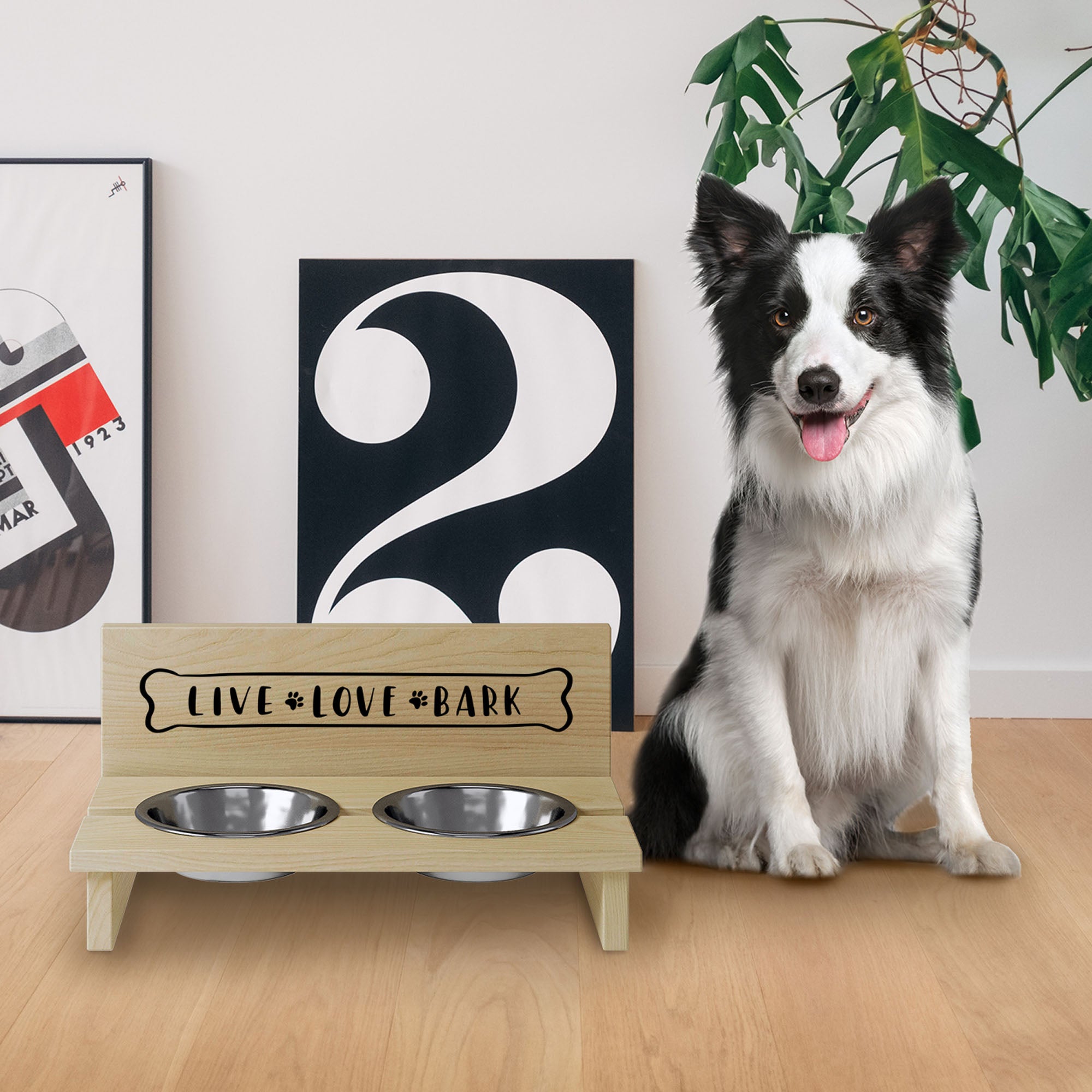 Futternapfständer für Hund Live Love Bark-L