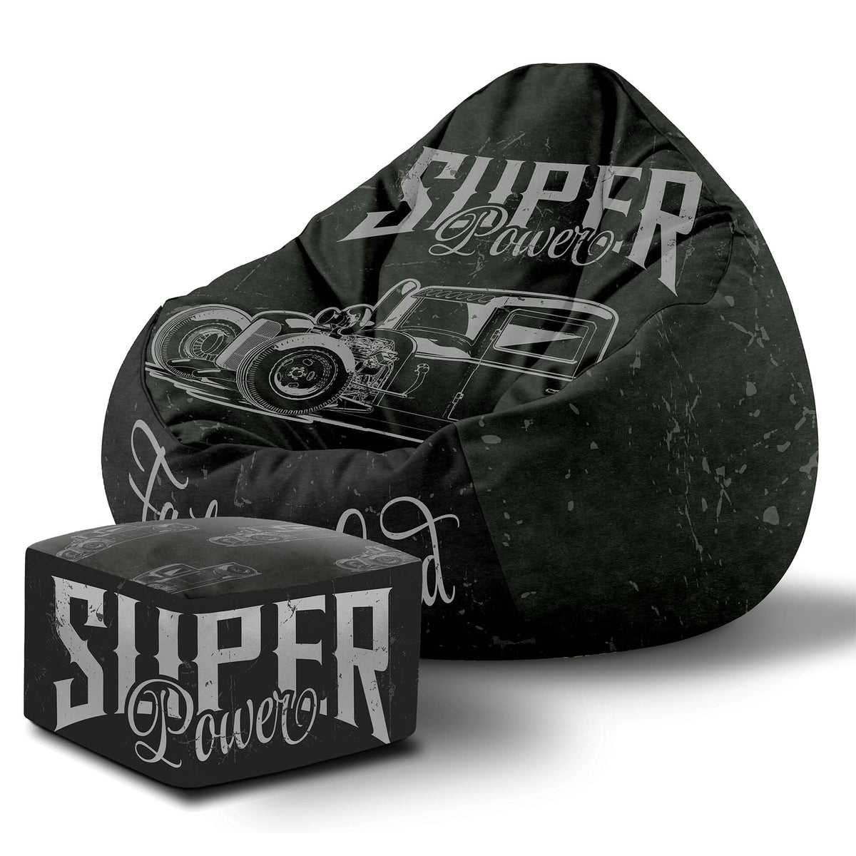 Puf Paradise z Podnóżkiem Super Power