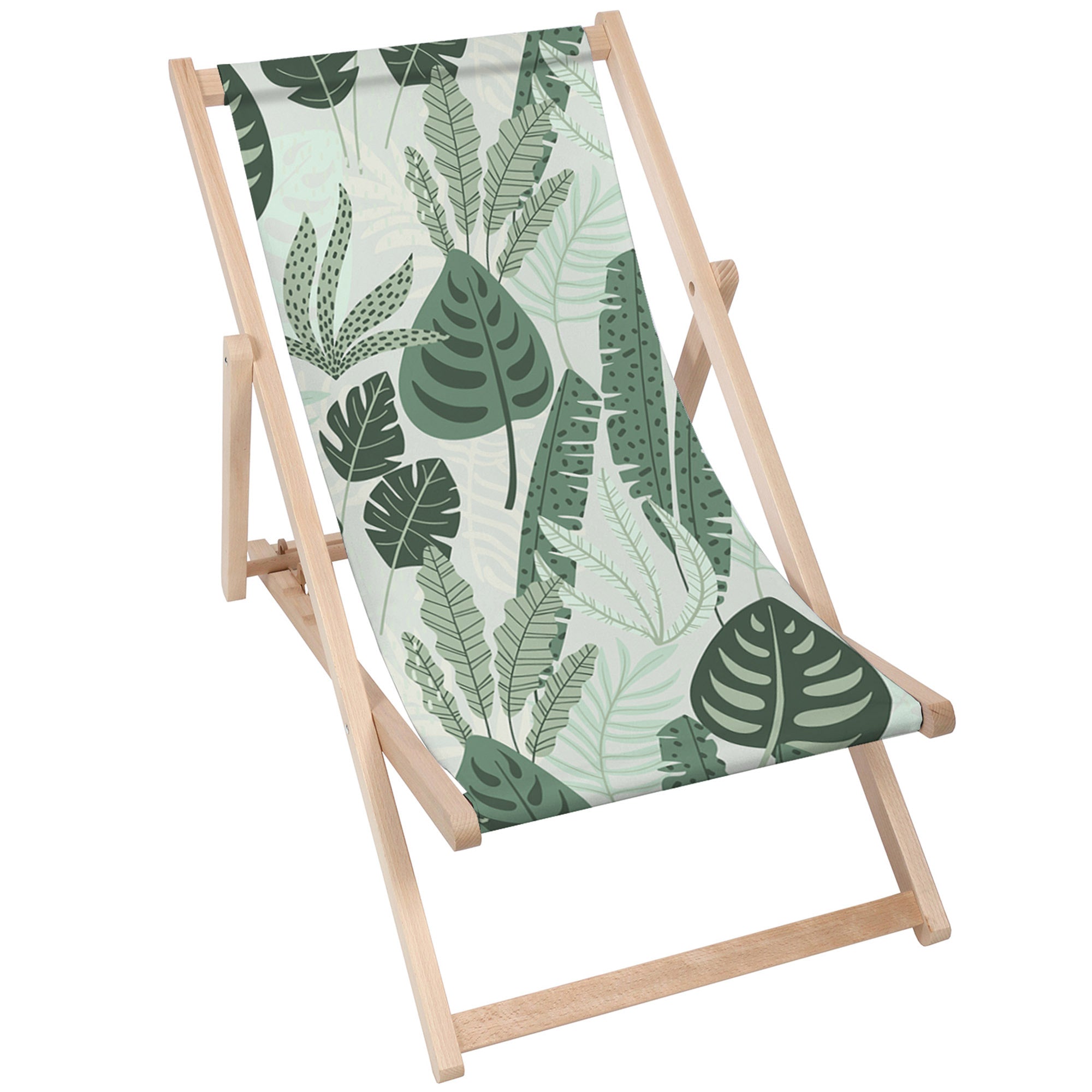 Leżak drewniany Tropical Mint Leaves