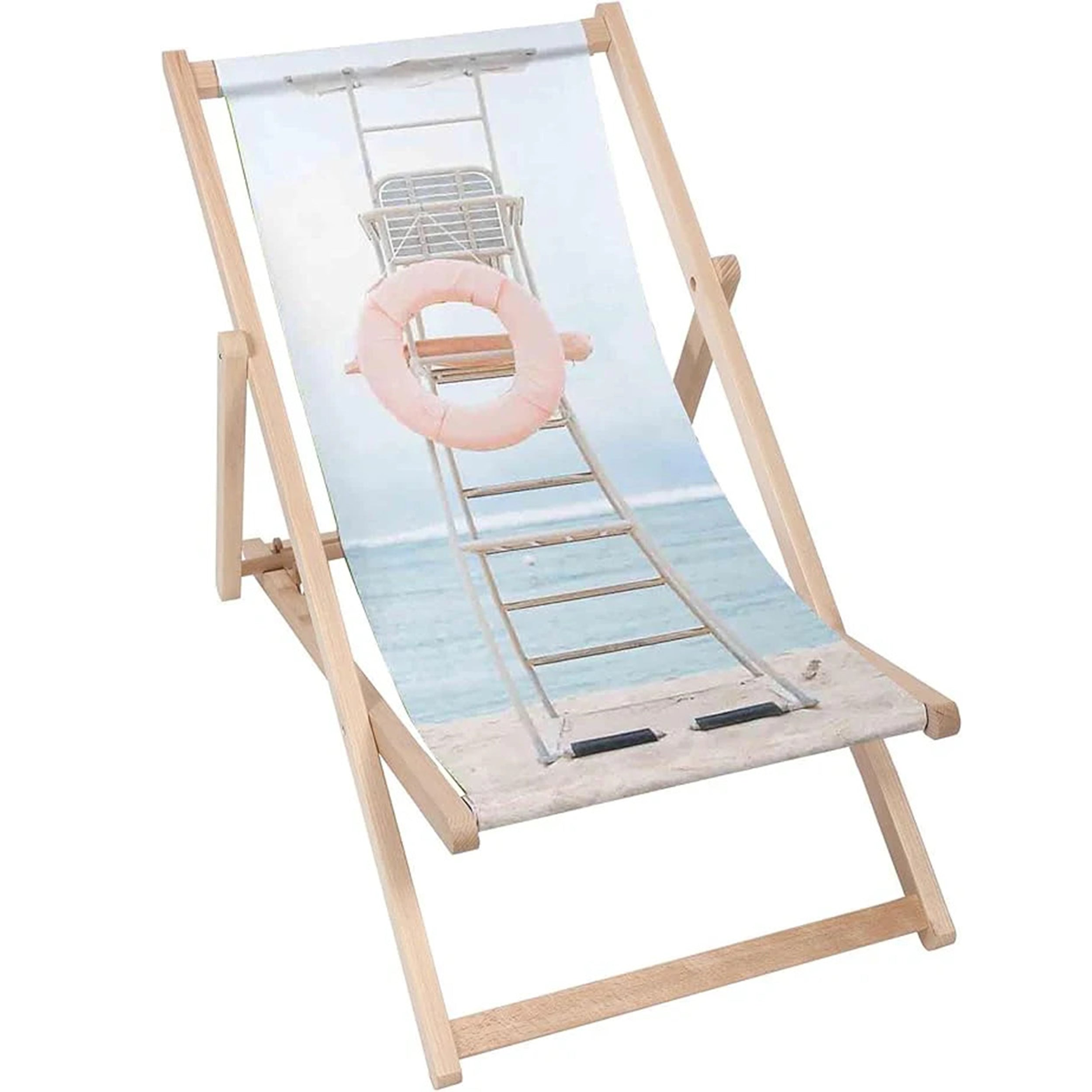 Leżak drewniany Vintage Lifeguard