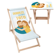 Zestaw Leżak i stolik Dobrze, że jesteś, Tato