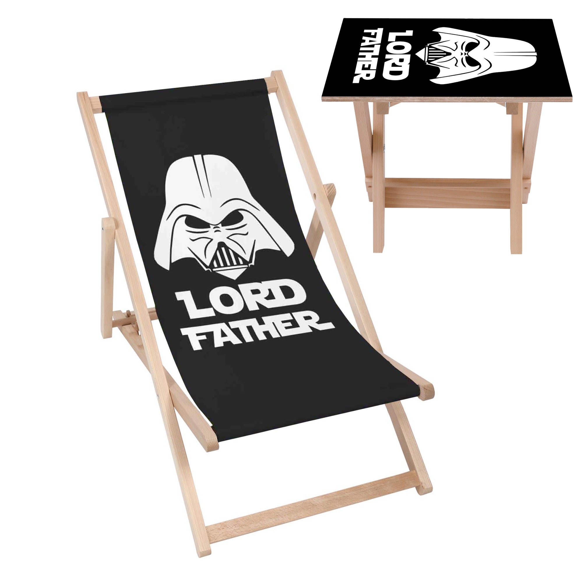 Set Deck Chair and Table Lord Father