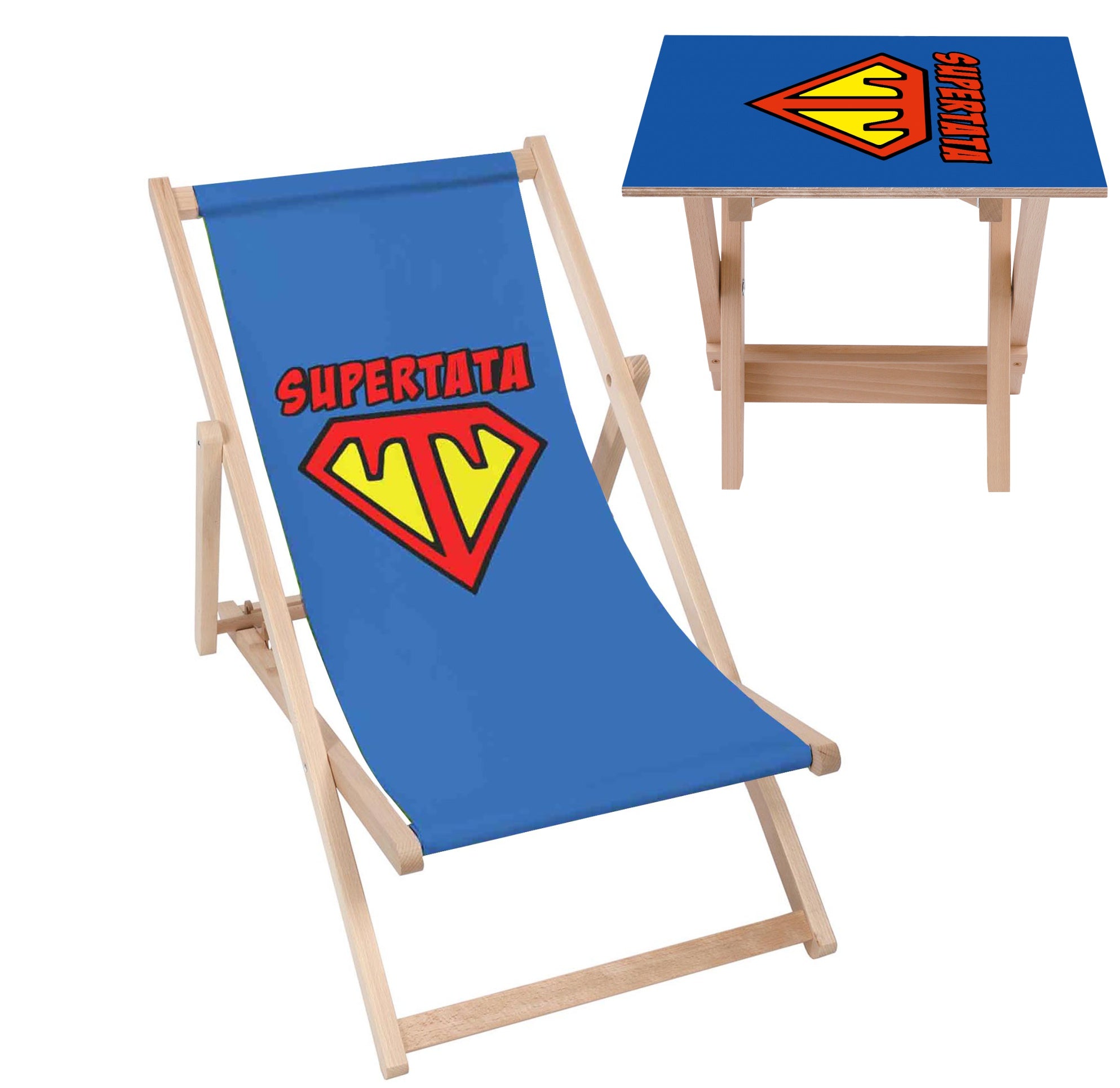 Deck Chair and Table Set Superdad