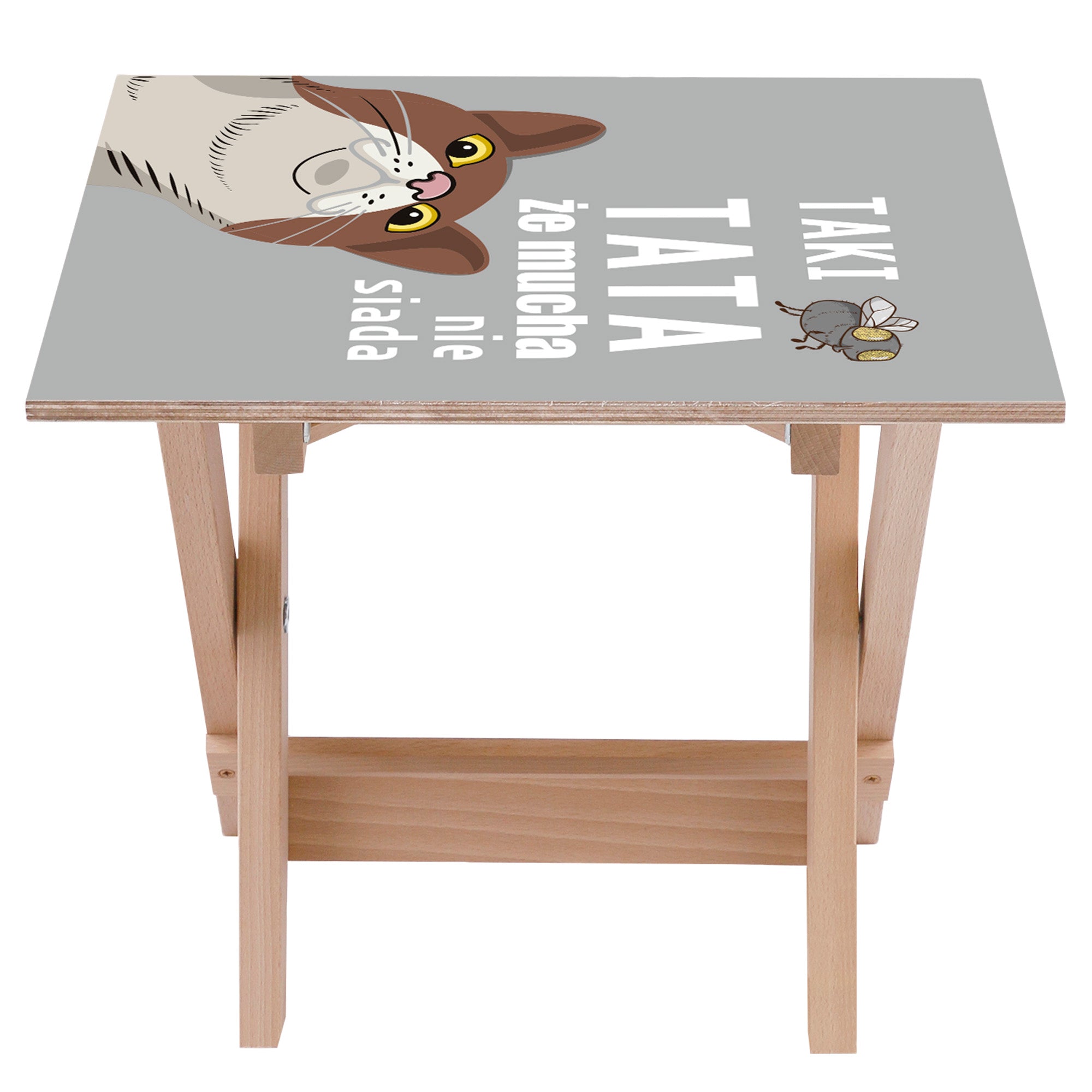 Deck Chair and Table Set Such a Dad That Not Even a Fly Lands