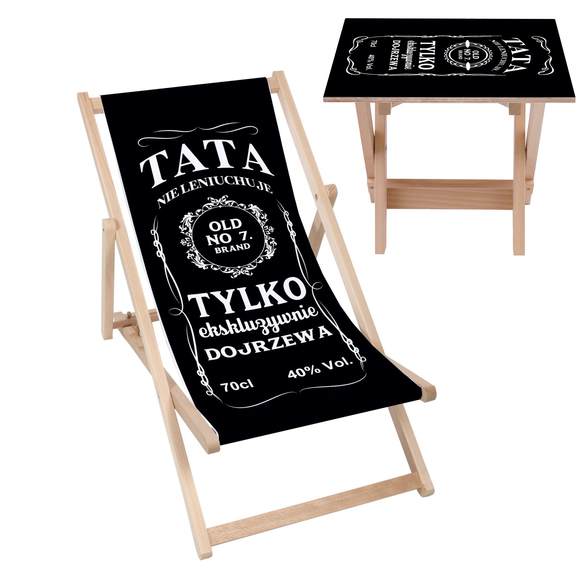 Deck Chair and Table Set Dad Exclusively Matures