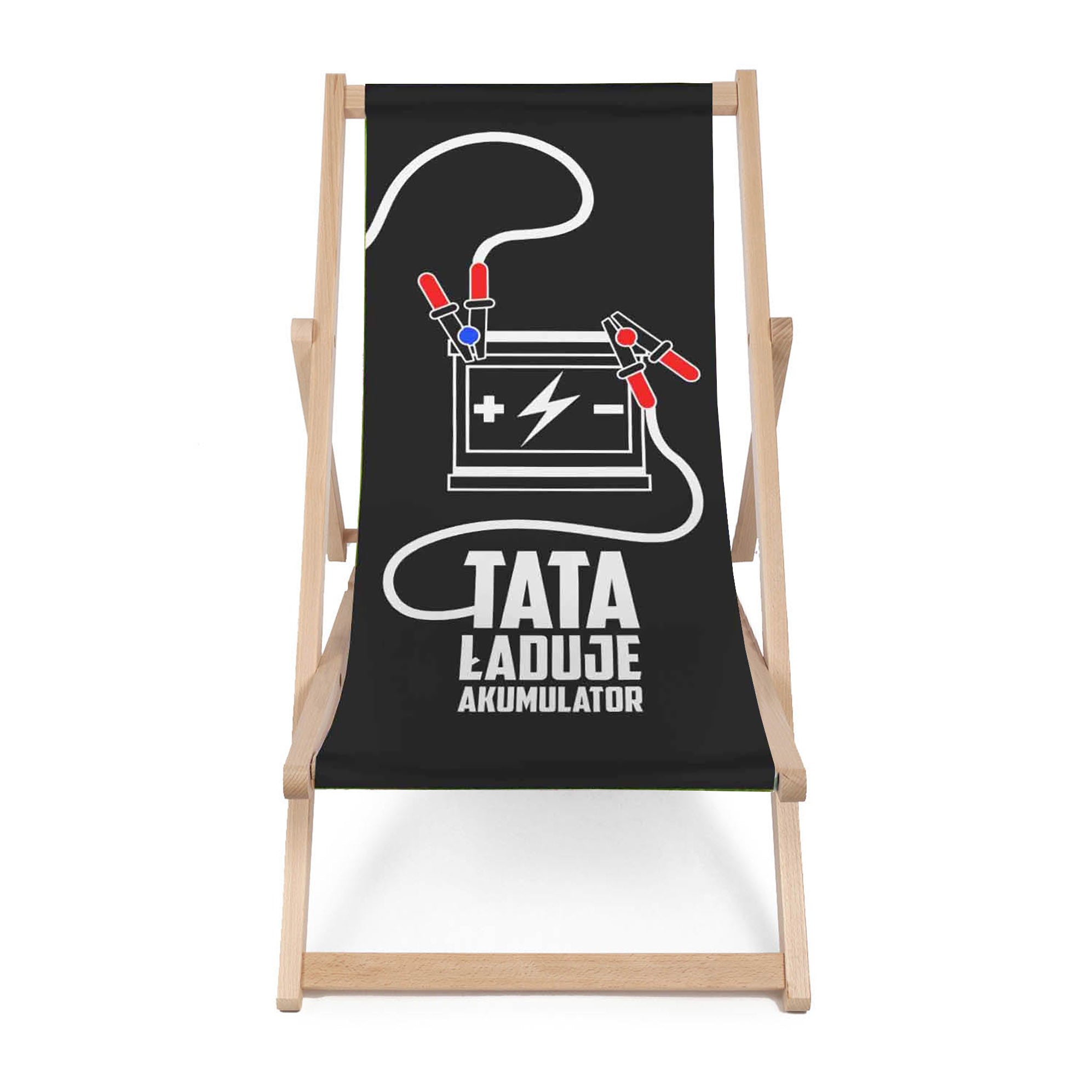 Deck Chair and Table Set Dad is Charging the Battery
