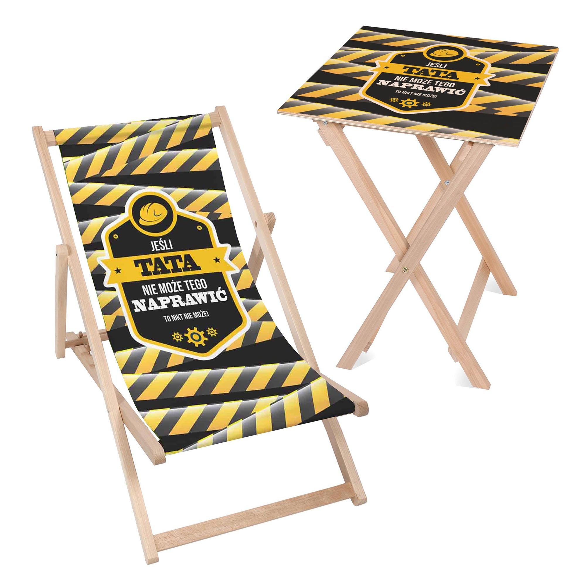 Set Deck Chair and Table If Dad Can't Fix It