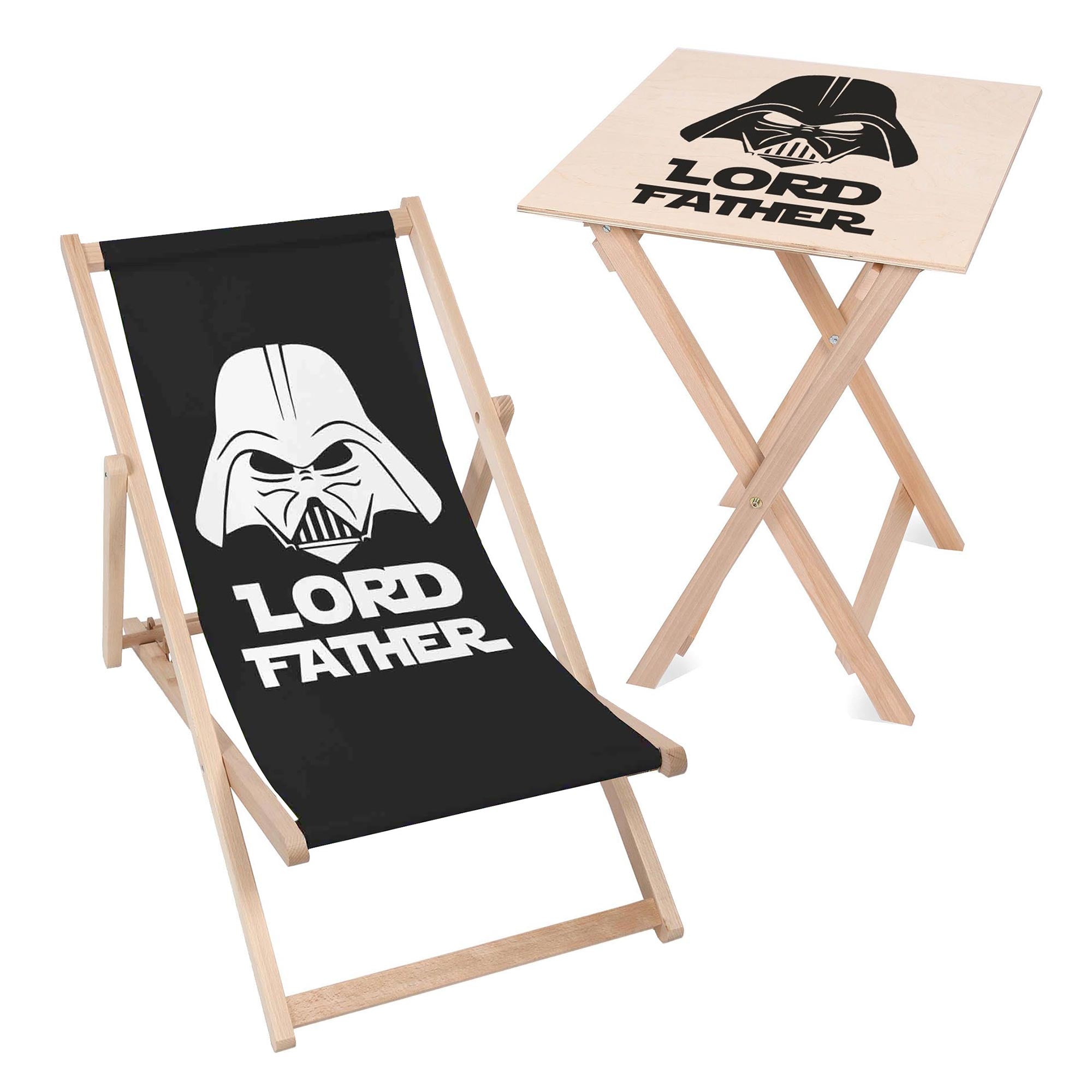 Set Deck Chair and Table Lord Father
