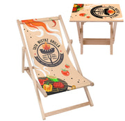 Set Liegestuhl und Tisch Papa Grillmeister