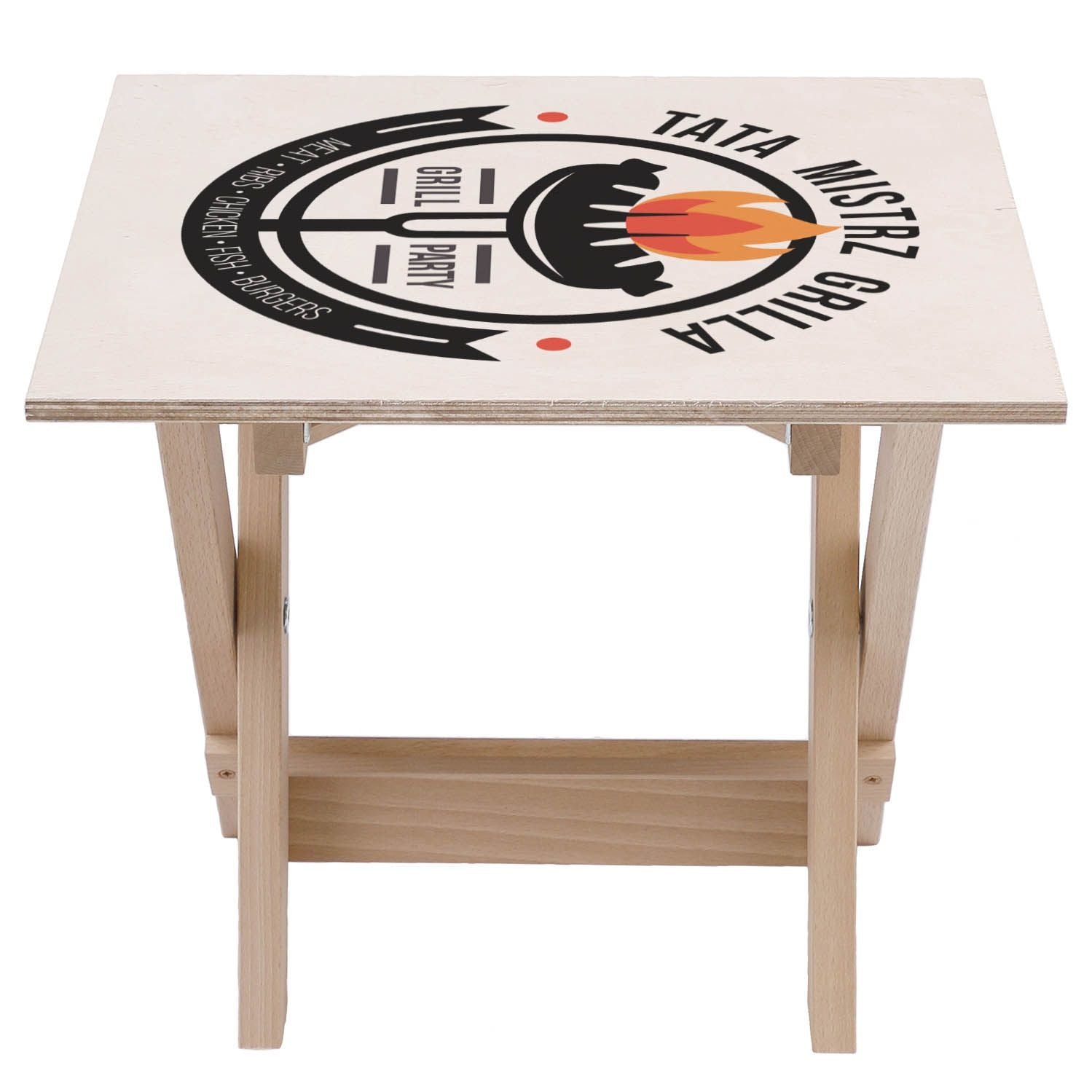 Set Liegestuhl und Tisch Papa Grillmeister