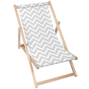 Leżak drewniany Zig Zag Grey