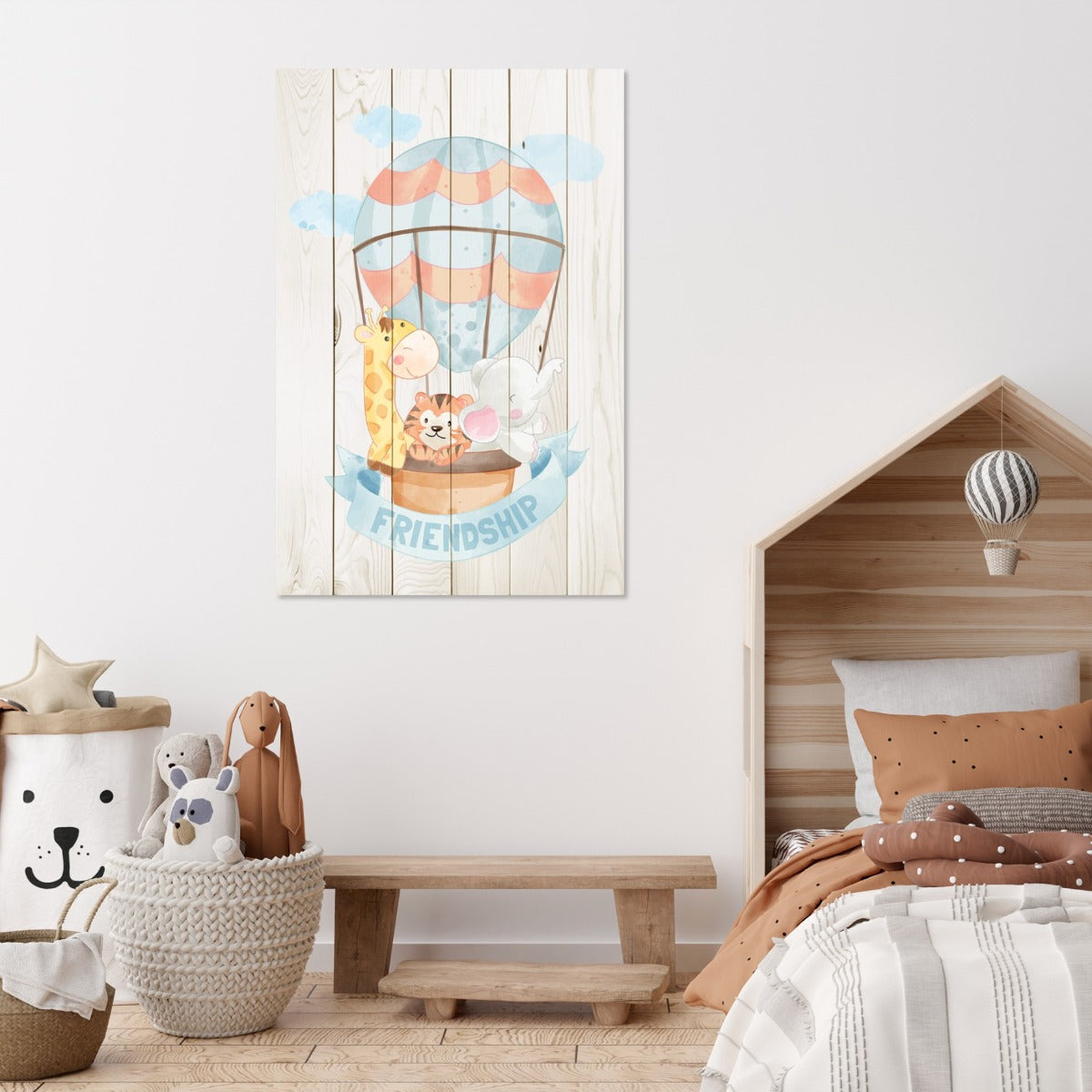 Bild Wood Animal Friends im Ballon