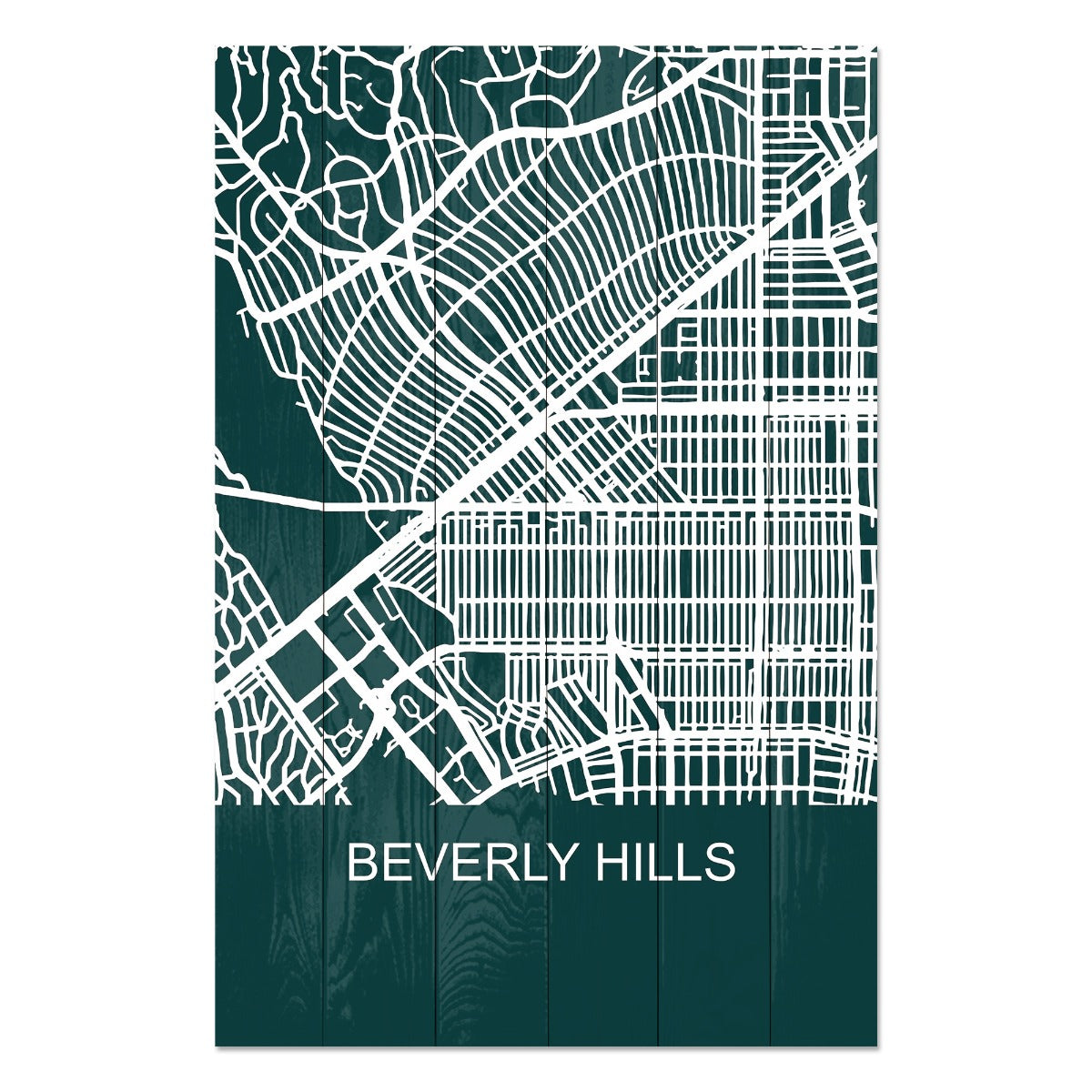 Obraz Wood Beverly Hills-50x70 cm