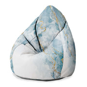 Puf Pearshape Blue Elegant Marmur
