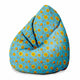Puf Pearshape Blue Paradise-S-Oxford