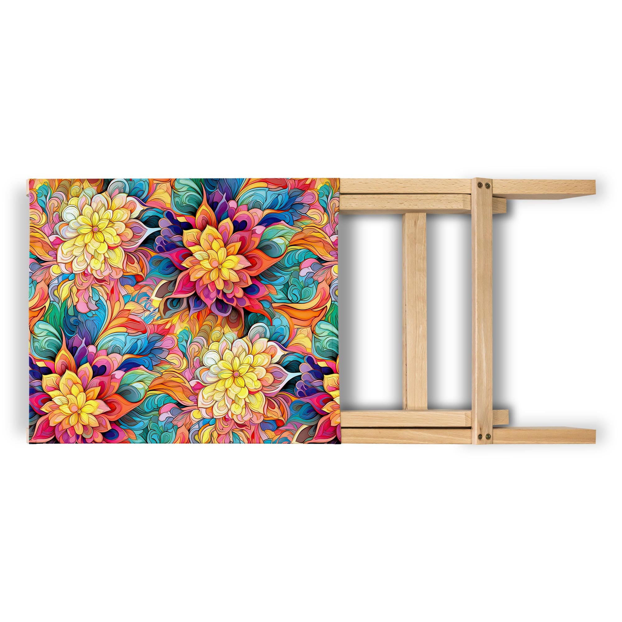 Składane Krzesło Plażowe Botanical Floral Geometric Pattern