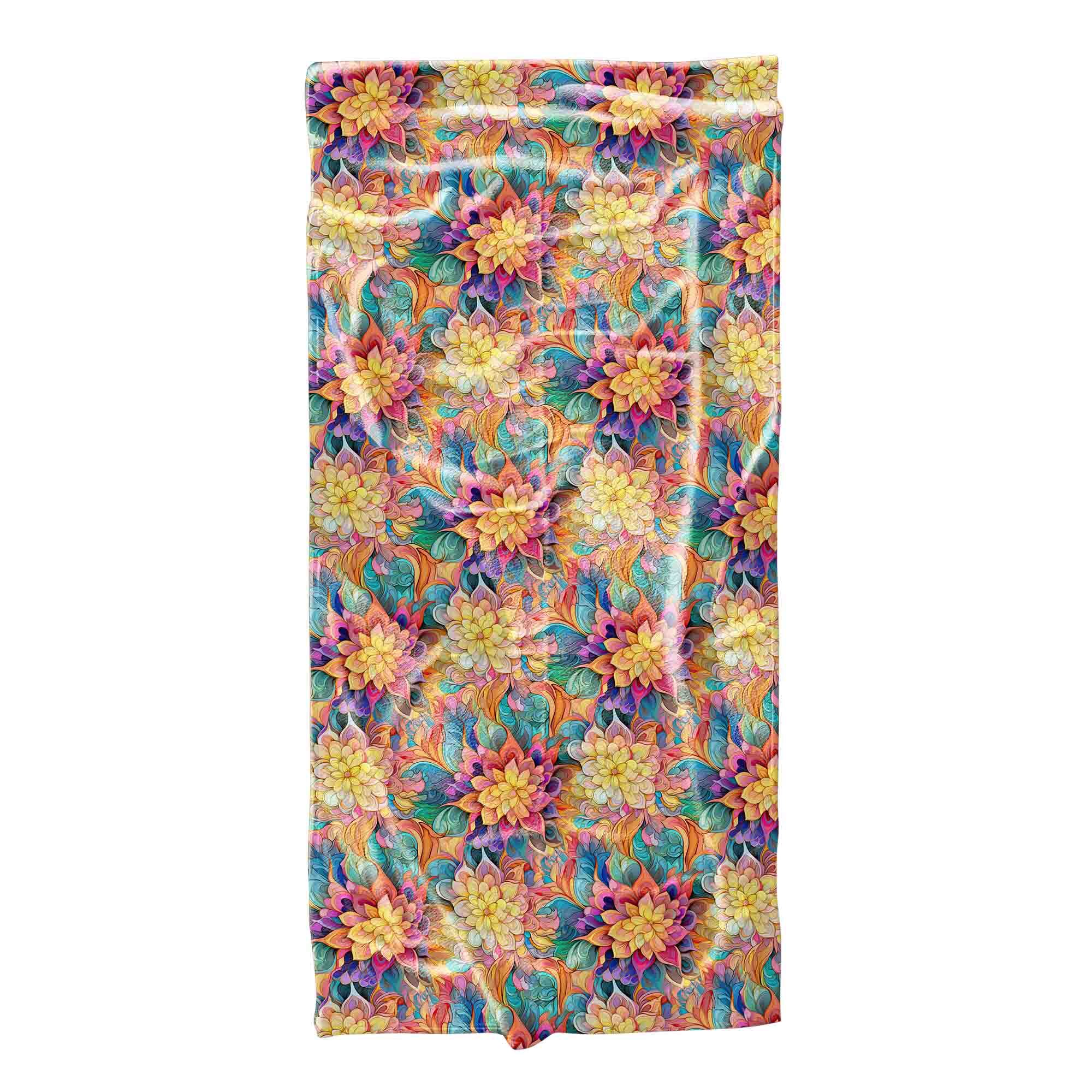 Towel Botanical Floral Geometric Pattern-70x140 cm