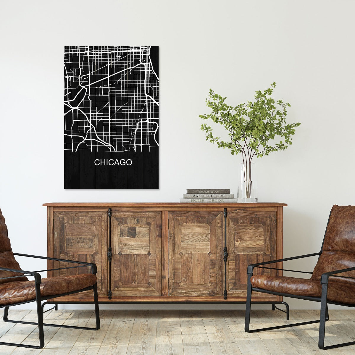 Obraz Wood Chicago-20x30 cm