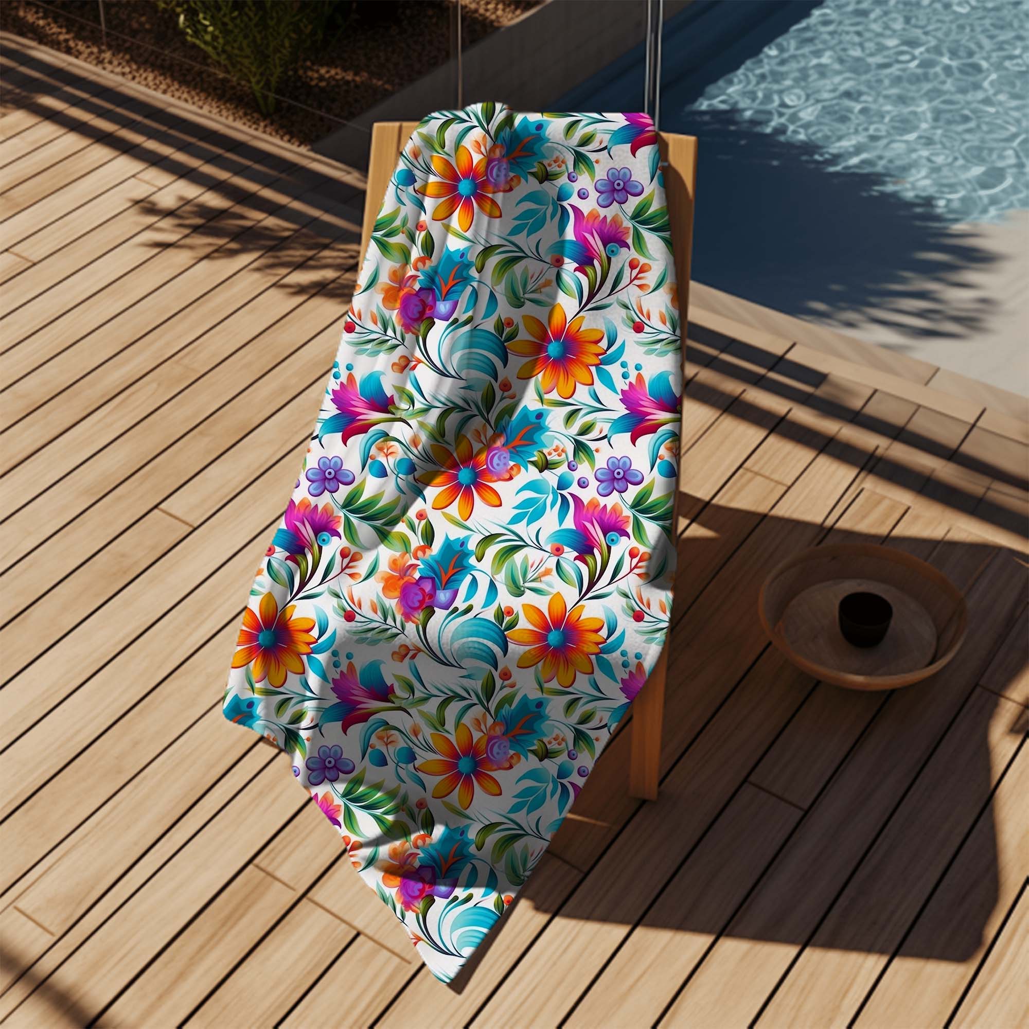 Ręcznik Colorful Floral Pattern-70x140 cm