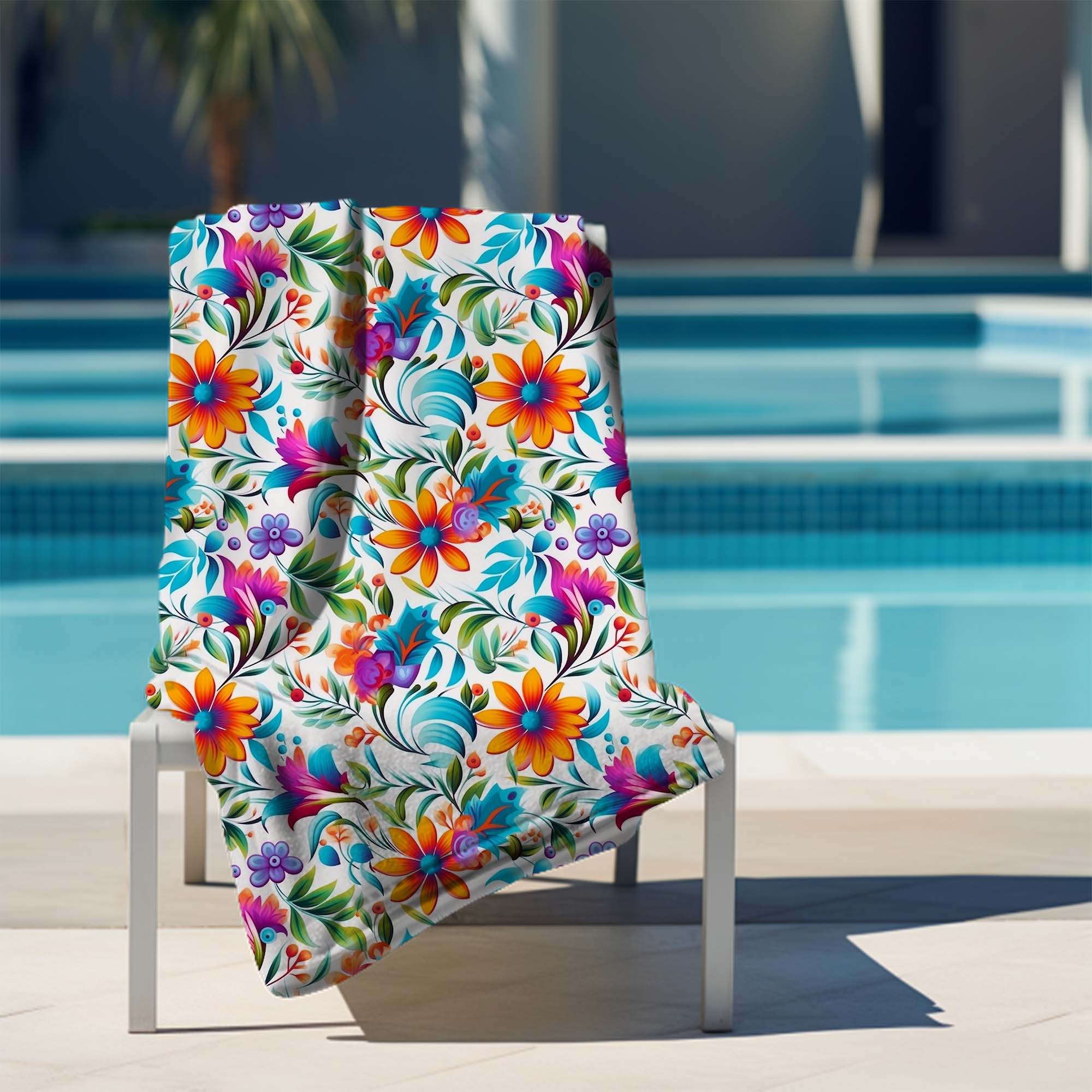 Ręcznik Colorful Floral Pattern-70x140 cm