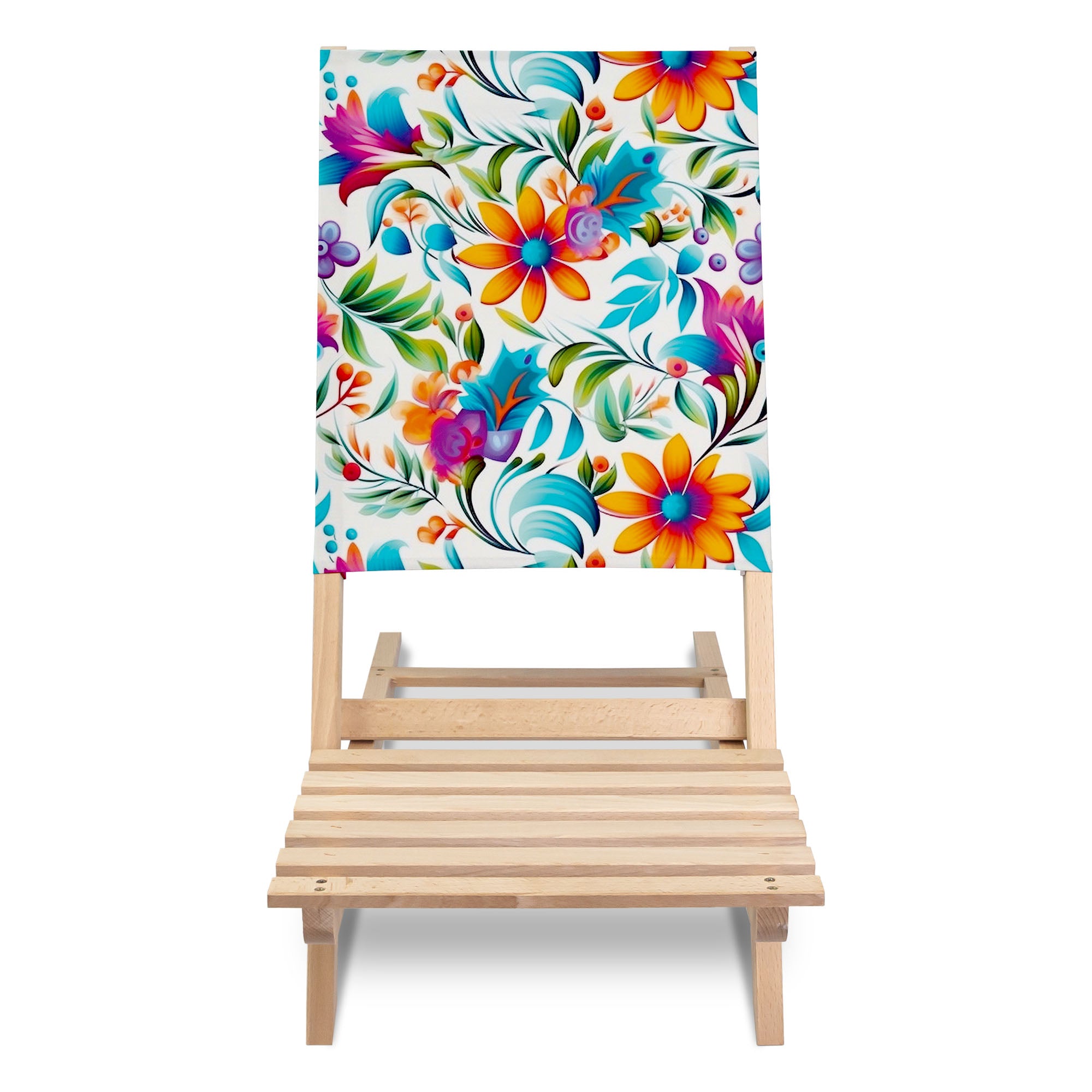 Składane Krzesło Plażowe Colorful Floral Pattern