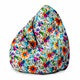 Sitzsack Pearshape Buntes Blumenmuster -S-Oxford